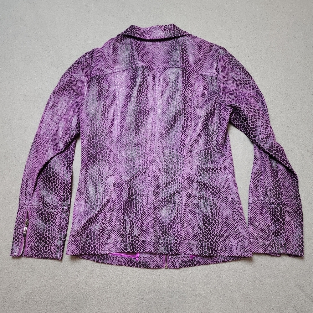 Woman's Snakeskin pattern zip up jacket XS - Picture 4 of 11